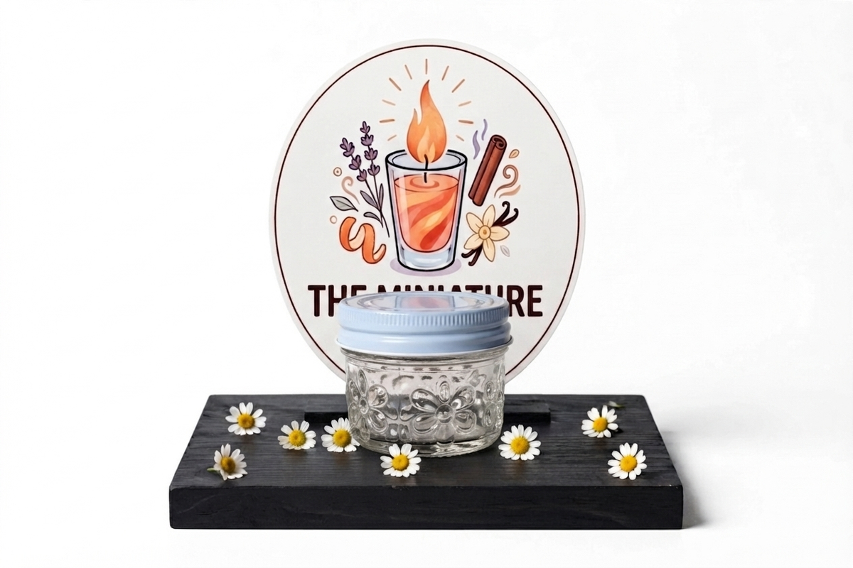 Miniature Mason Jar Candle – Wide Glass