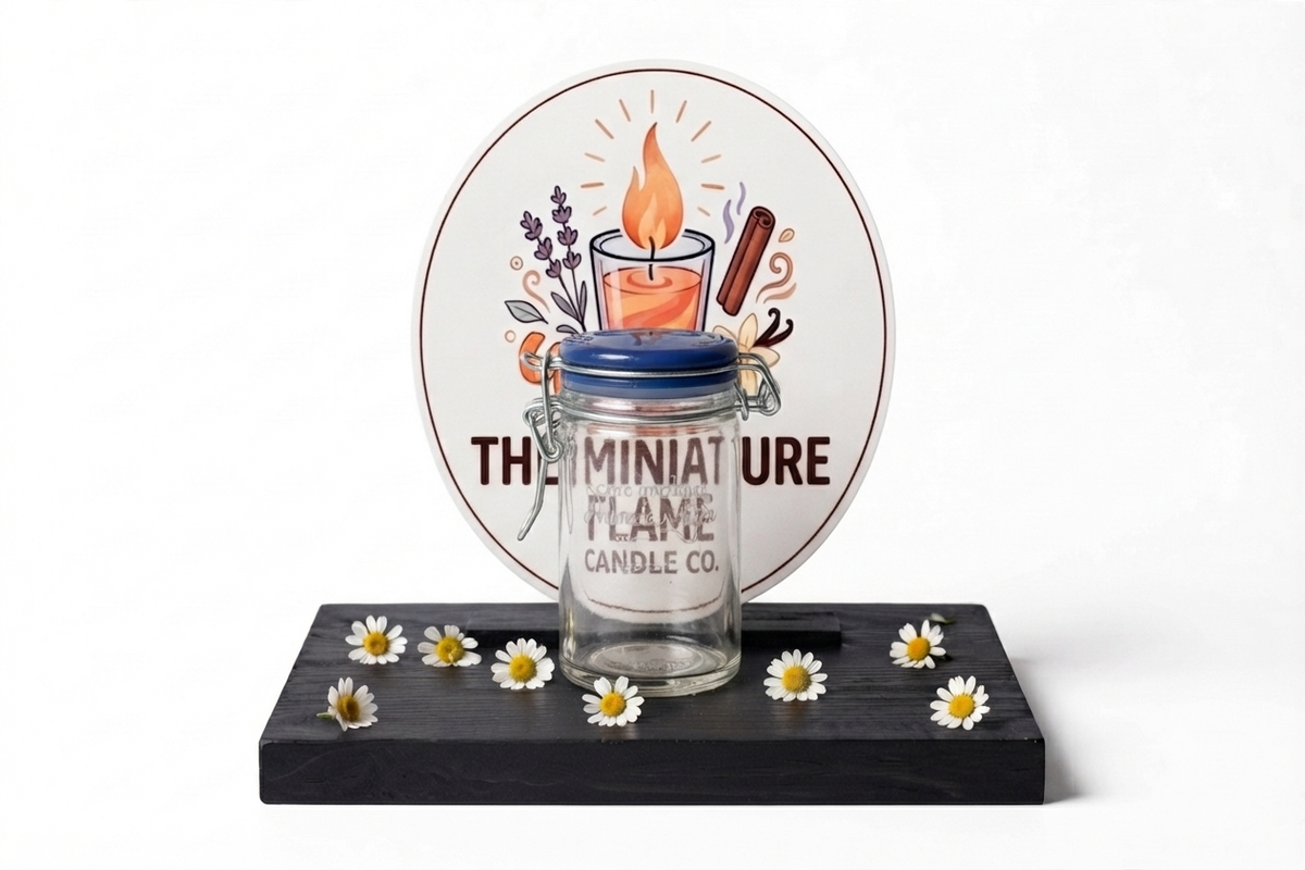 Miniature Glass Flip-Top Jar Candle