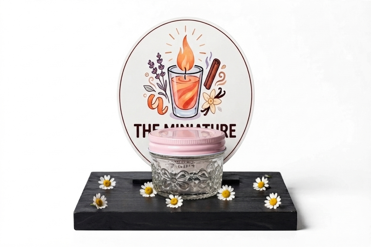 Miniature Mason Jar Candle – Wide Glass