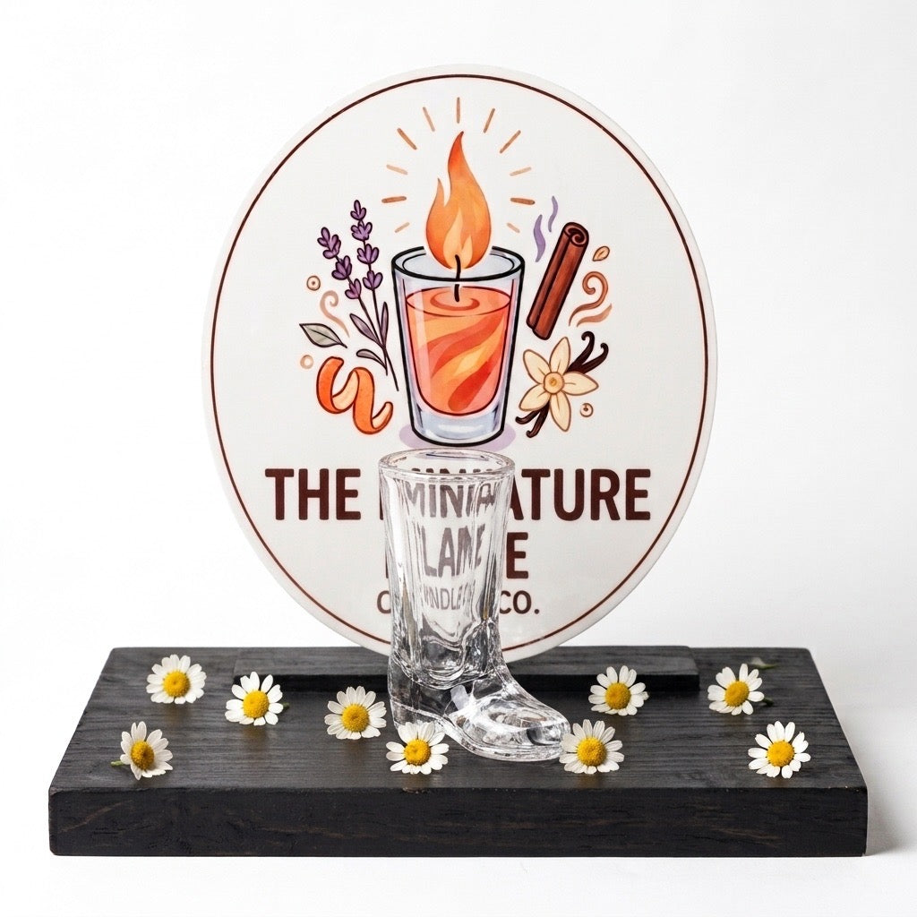 Miniature Glass Boot Candle