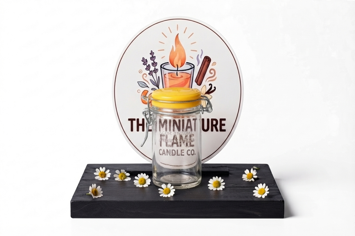 Miniature Glass Flip-Top Jar Candle